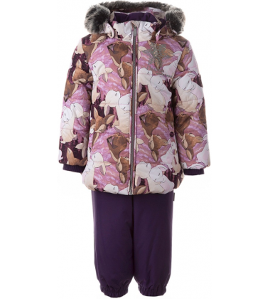 Huppa Žieminis Komplektas Mergaitėms BELINDA 1. Spalva violetinė su printu / tamsiai violetinė